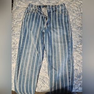 Gap striped straight-leg jeans